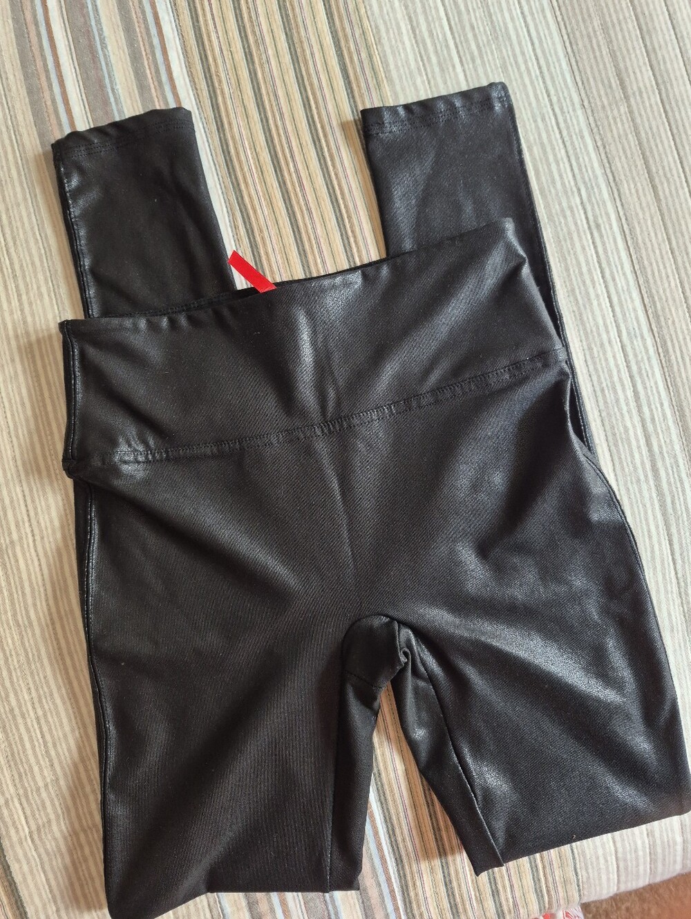 Spanx Faux Leather High Waisted Leggings Black